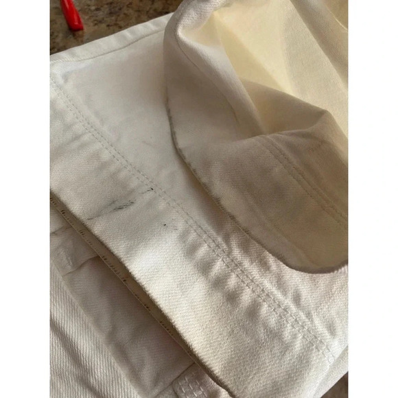 J.Crew 100% Cotton Straight Leg White Jeans Women Size 6 Pockets - Picture 10 of 10